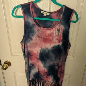 Knit Tie Dye Tank (Blue)